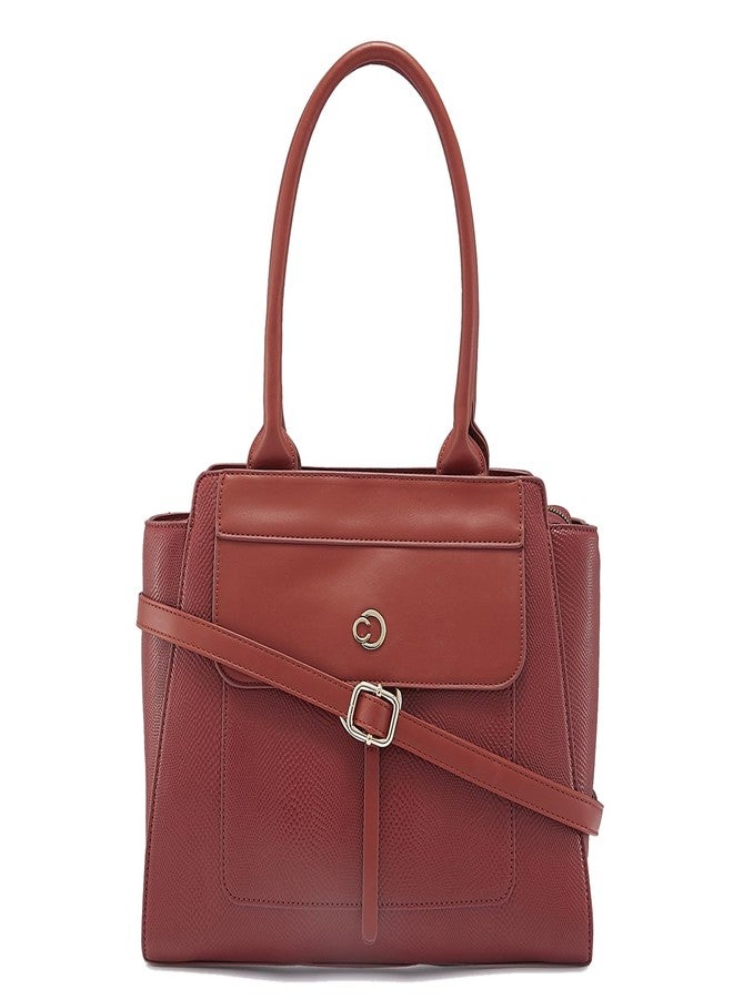 كابريس حقيبة يد كبيرة من الجلد الصناعي بلون تيرا صلب من كابريس داكوتا - Image 1